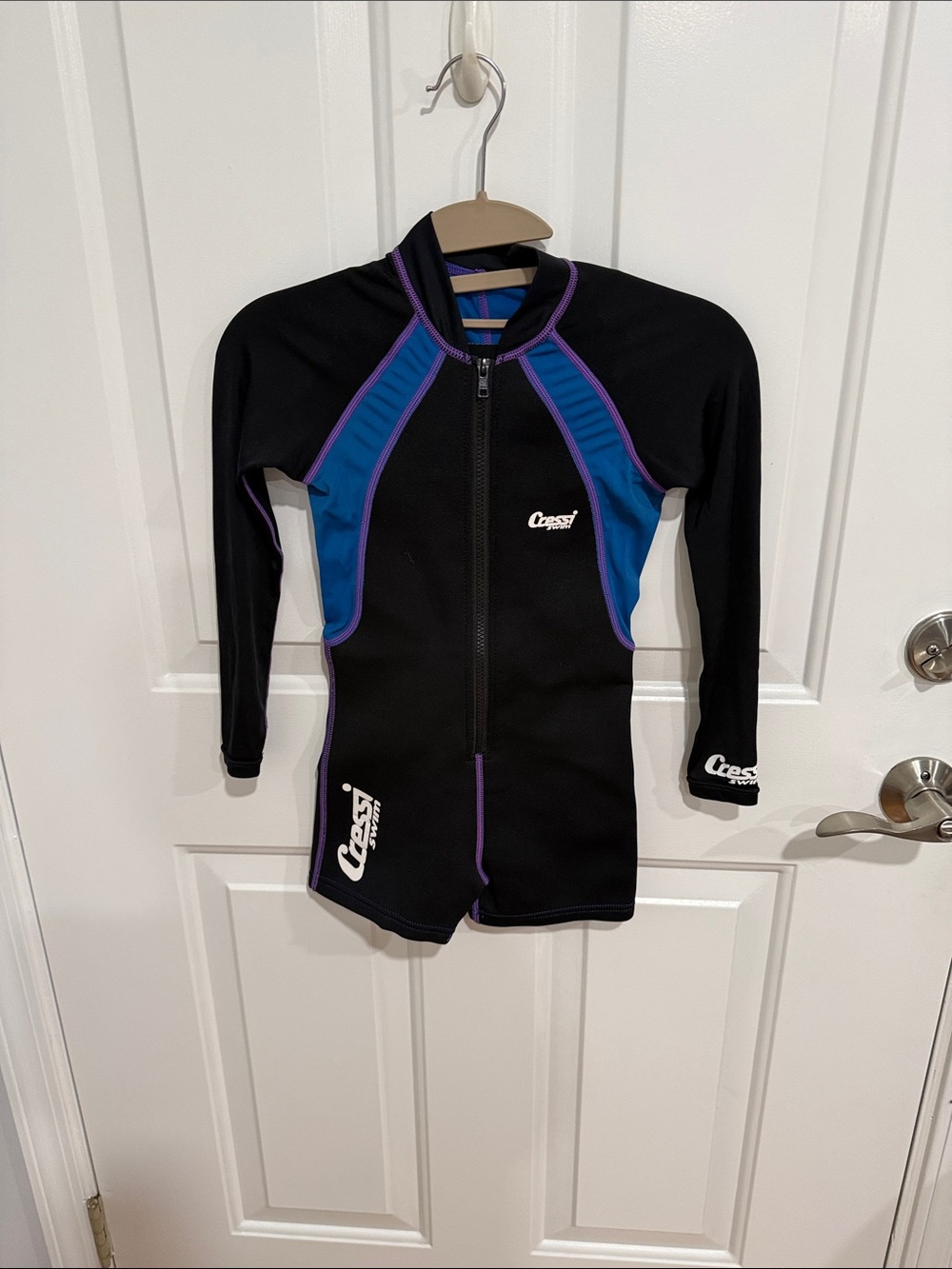 Cressi Kids Black & Blue Long-Sleeve Swim Suit